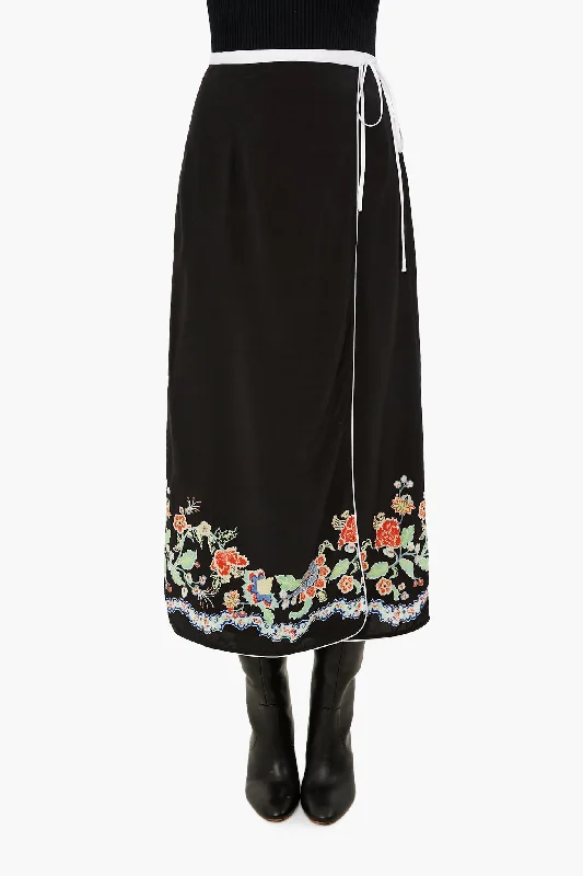 Peony Flora Border Dylan Skirt vintage skirt charm