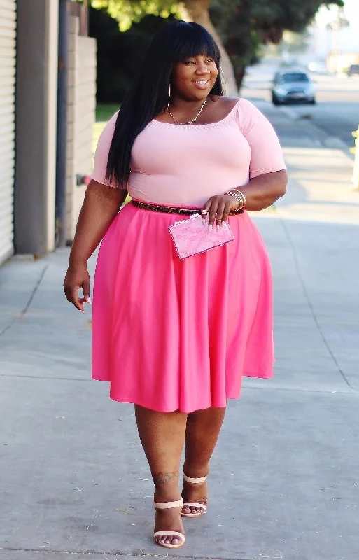 J. Kane Salmon Skirt lace skirt feminine
