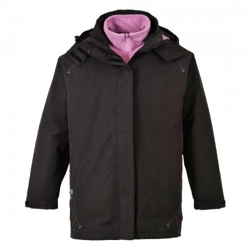 Portwest Womens/Ladies Elgin 3 in 1 Jacket Faux Fur Fabric Real Fur Fabric Shearling Fabric Portwest Womens/Ladies Elgin 3 in 1 Jacket Faux Fur Fabric Real Fur Fabric Shearling Fabric