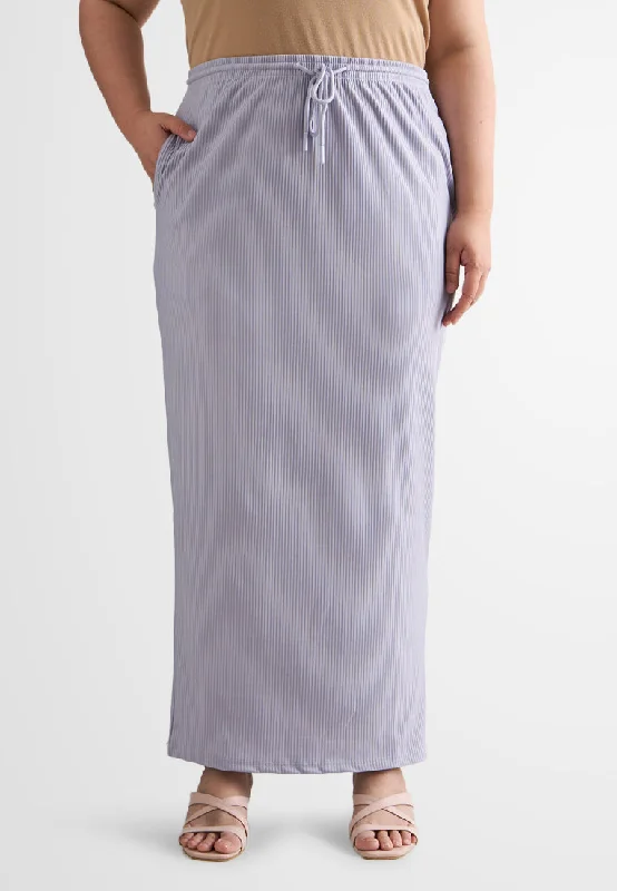 Rhea Relax Ribbed Soft Skirt a-line skirt cut