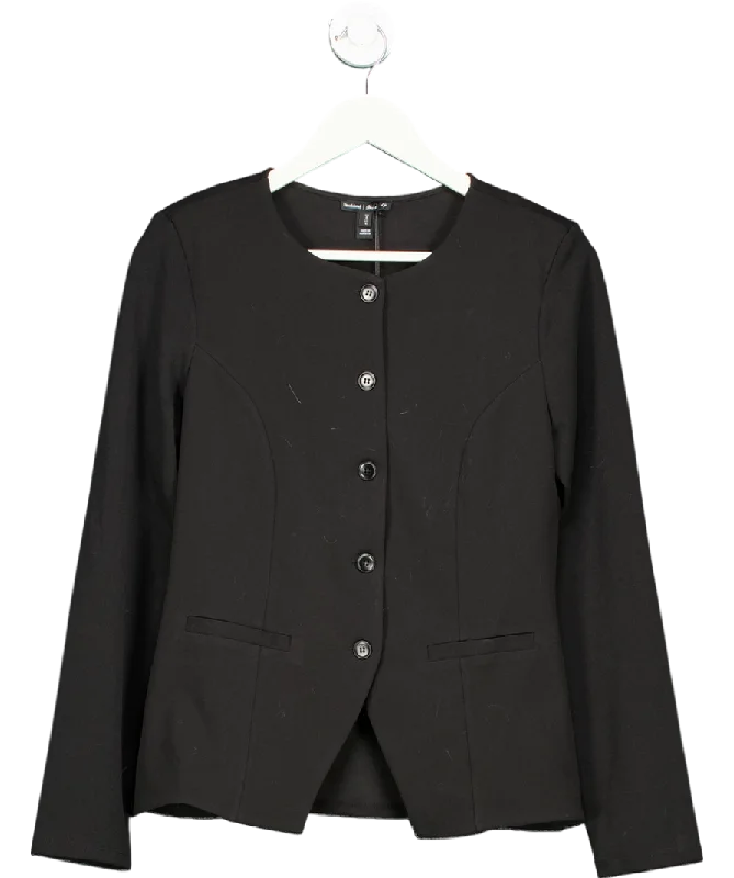 River Island Black Tailored Buttoned Jacket UK 8 Anorak Shell Jacket Lightweight Jacket River Island Black Tailored Buttoned Jacket UK 8 Anorak Shell Jacket Lightweight Jacket