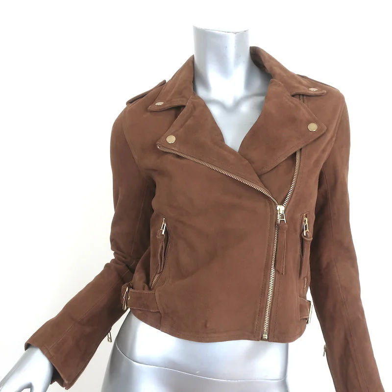 Sezane Zig Biker Jacket Camel Suede Size 36 Appliqued Jacket Beaded Jacket Sequined Jacket Sezane Zig Biker Jacket Camel Suede Size 36 Appliqued Jacket Beaded Jacket Sequined Jacket