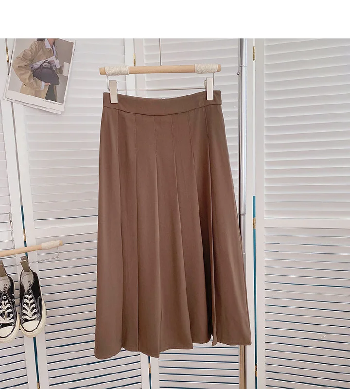 Slim Hong Kong style high waist A-line skirt  5816 vintage skirt charm