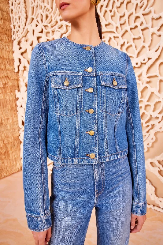 Ulla Johnson - Sabine Jacket in Danube Fleece Jacket Down Jacket Parka