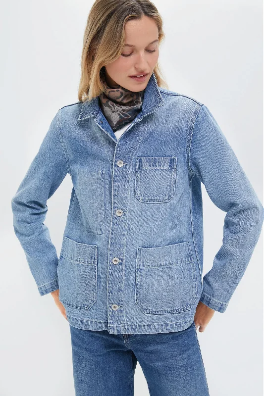 Vintage Wash Britt Work Jacket Toggled Jacket Drawstring Jacket Belted Jacket