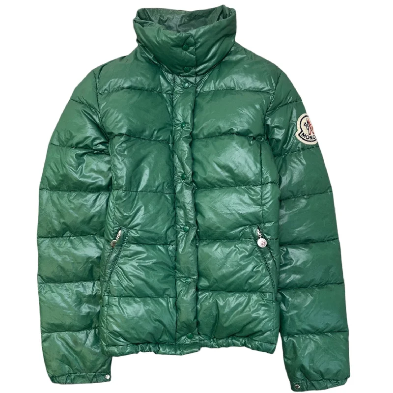 Women's Claire Down Jacket Green Size 0 / UK 4 Zippered Front Buttoned Front Snap Front Women's Claire Down Jacket Green Size 0 / UK 4 Zippered Front Buttoned Front Snap Front