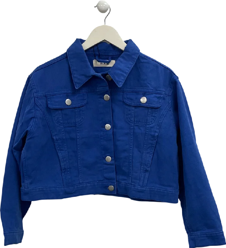 Yours Blue Cobalt Denim Jacket UK 14 Collared Jacket Crew Neck Jacket Turtle Neck Jacket Yours Blue Cobalt Denim Jacket UK 14 Collared Jacket Crew Neck Jacket Turtle Neck Jacket