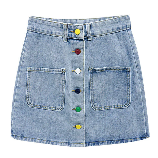 2.0 Artsy Denim Skirt floral skirt print