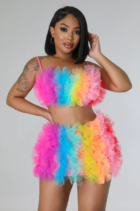 Array Of Color Skirt Set chiffon skirt flowing