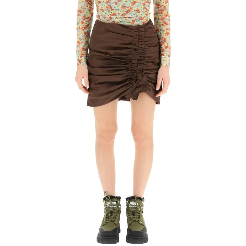 Ganni Brown  Skirt lace skirt intricate