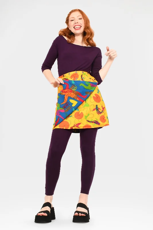 Aluula Short Reversible Button Skirt chiffon skirt lightweight