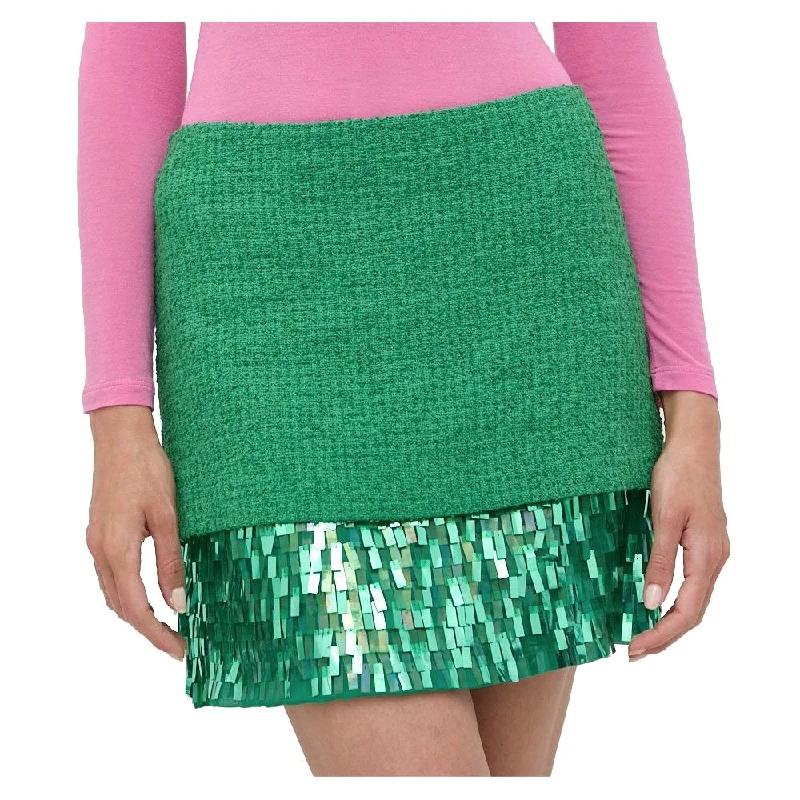 PINKO Green Cotton Skirt corduroy skirt comfortable