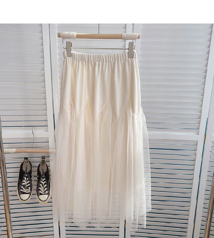 New Korean style Hong Kong Style slim A-line skirt  5809 chiffon skirt delicate