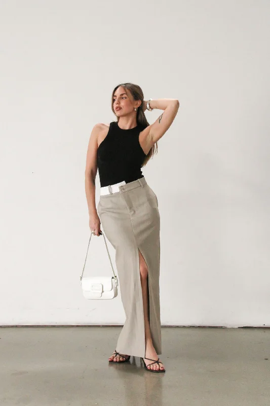 Not So Serious Maxi Skirt wool skirt breathable