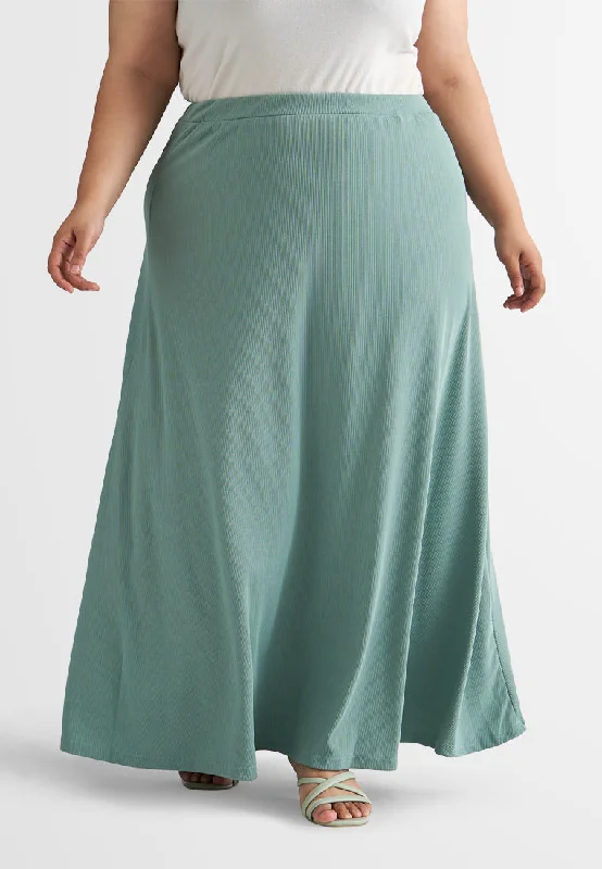 Safura Relax Ribbed Quarantine Flare Skirt corduroy skirt cozy