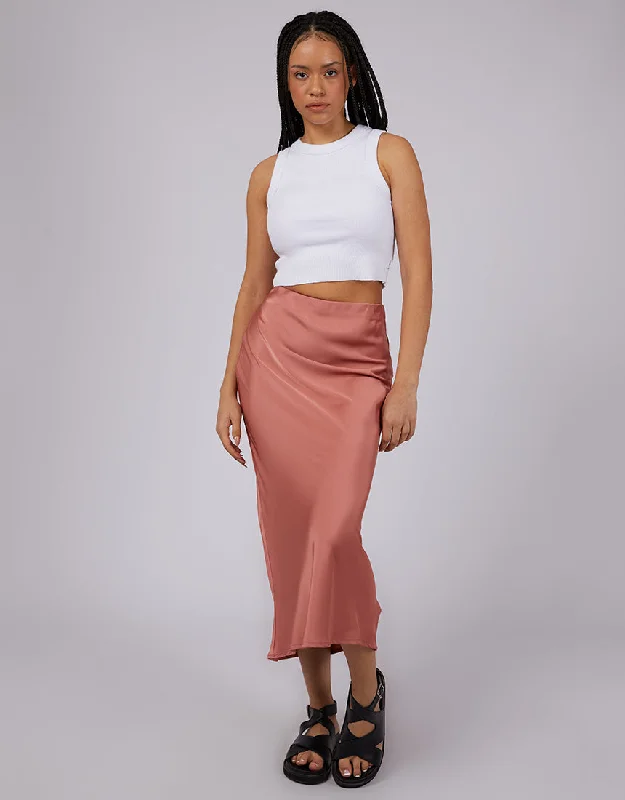Silent Theory Watson Skirt Musk flowy skirt hem