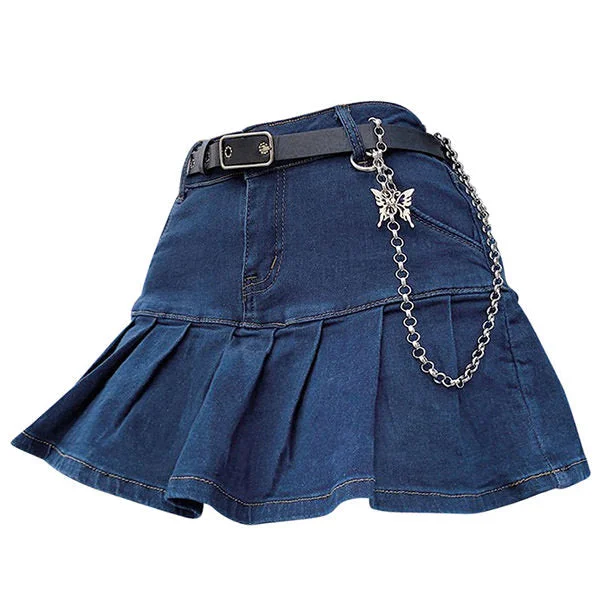 Trendsetter Pleated Skirt leather skirt sleek