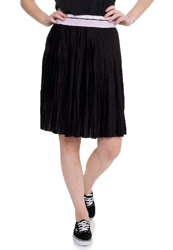 Volcom - Siiya Pleated Black - Skirt chiffon skirt flowing