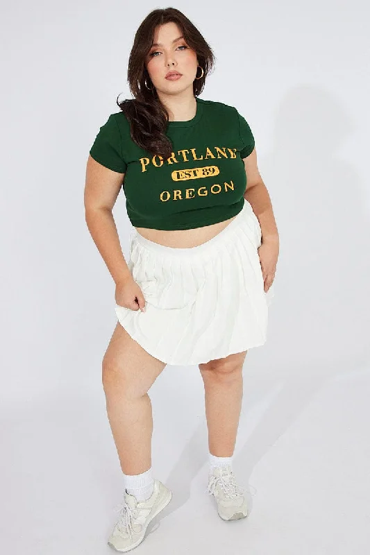 White Pleat Tennis Skirt Shorts Underneath silk skirt lustrous